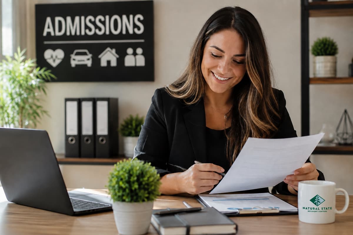 Admissions Specialist Verifying Insurance Coverage