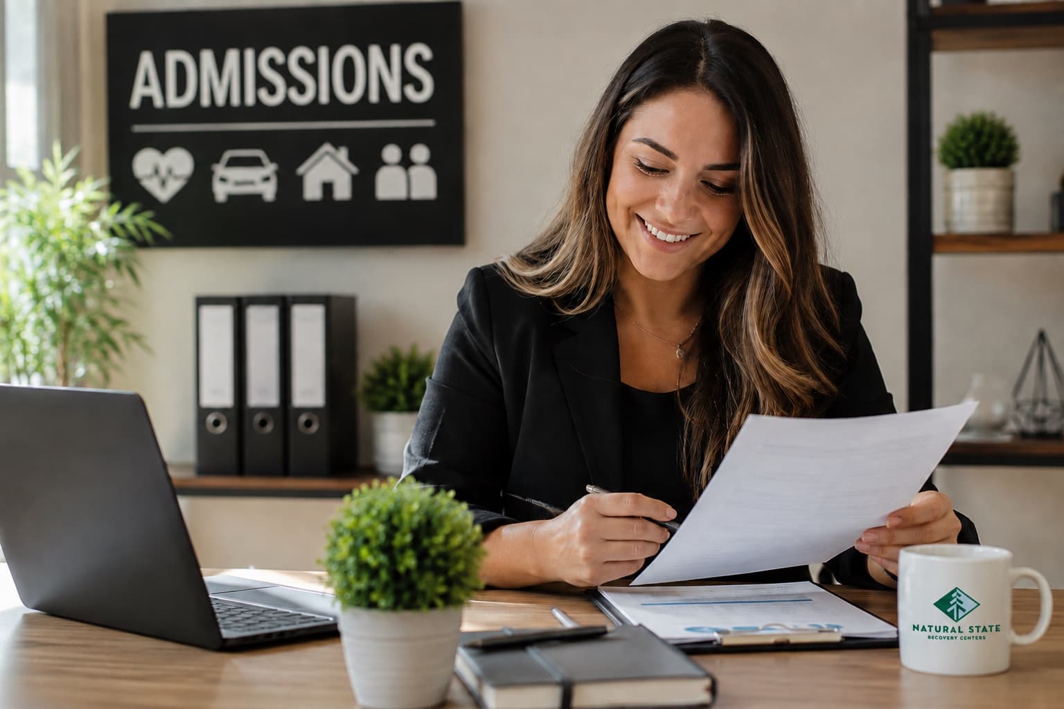 Admissions Specialist Verifying Insurance Coverage